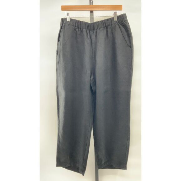 Quince Pants - Quince Women 100% European Linen Pants Black L